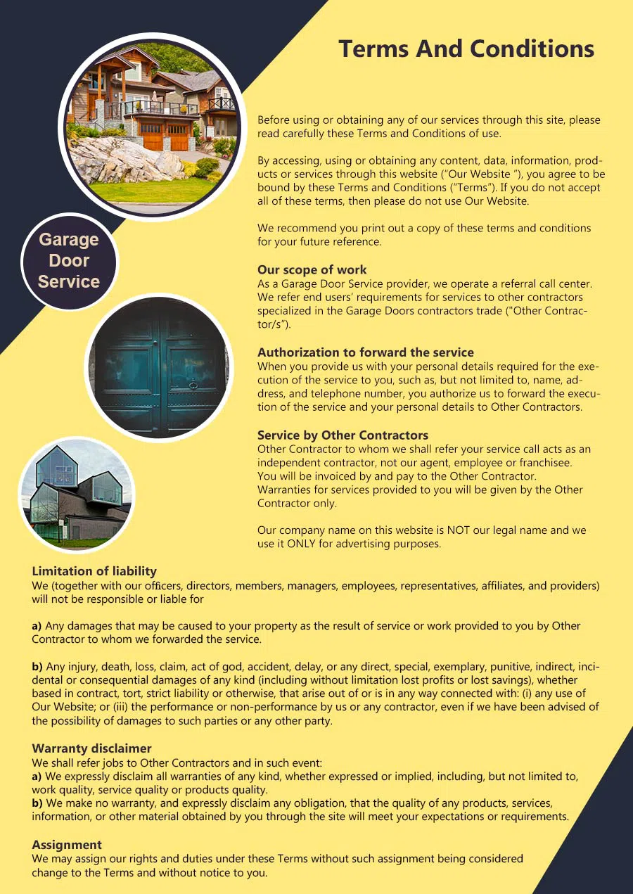 Elite Garage Door Service Los Angeles, CA 323-709-5795 - terms6